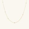 Multi Station Round Diamond Necklace