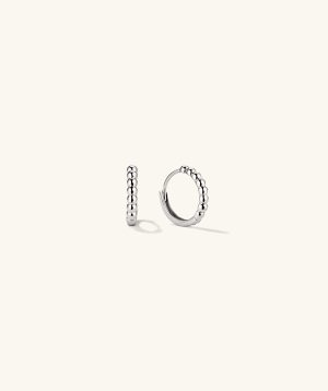 Beaded Huggie Hoops