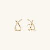Pavé Diamond X Oversized Studs
