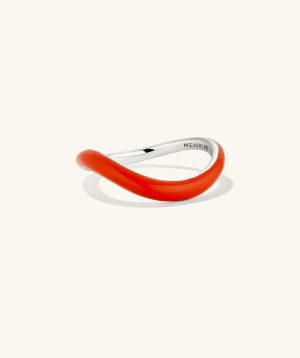 Slim Enamel Dôme Figure Ring