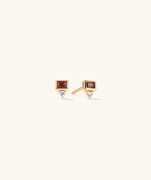 Baguette Duo Studs