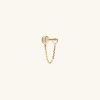 Lab Grown Diamond Emerald Chain Stud