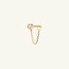 Lab Grown Diamond Round Chain Stud