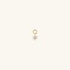 Single Pavé Diamond Star Hoop Charm