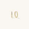 Bezel Lab Grown Diamond Small Hoops
