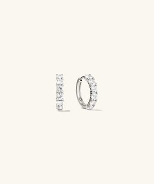 Lab Grown Sapphire Small Hoops