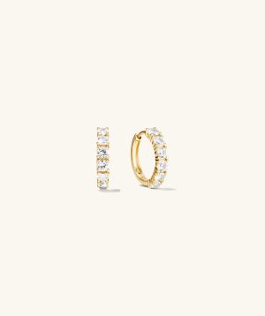 Lab Grown Sapphire Small Hoops