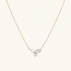 Lab Grown Sapphire Cluster Necklace