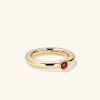 Round Gemstone Stacker Ring