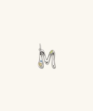 Organic Dôme Liquid Letter Pendant