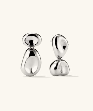 Organic Dôme Mixed Pebble Earrings