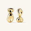 Organic Dôme Mixed Pebble Earrings