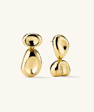 Organic Dôme Mixed Pebble Earrings