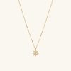 Pavé Diamond Sunburst Necklace