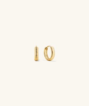 Bold Texture Huggie Hoops