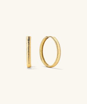 Bold Texture Large Hoops