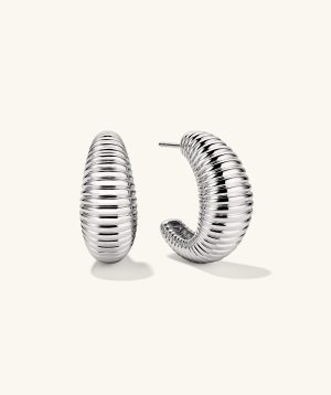 Dôme Texture Large Hoops