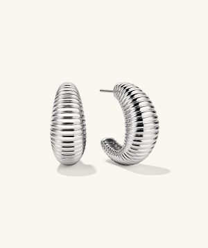 Dôme Texture Large Hoops