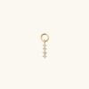 Single Diamond Icicle Hoop Charm