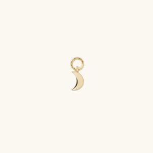Single Moon Hoop Charm