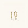Round Topaz Hoops