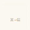 Round Topaz Studs