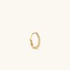 Single Pavé Diamond Huggie Hoop