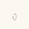 Single Pavé Diamond Huggie Hoop