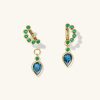 Remy Gemstone Charm Hoops